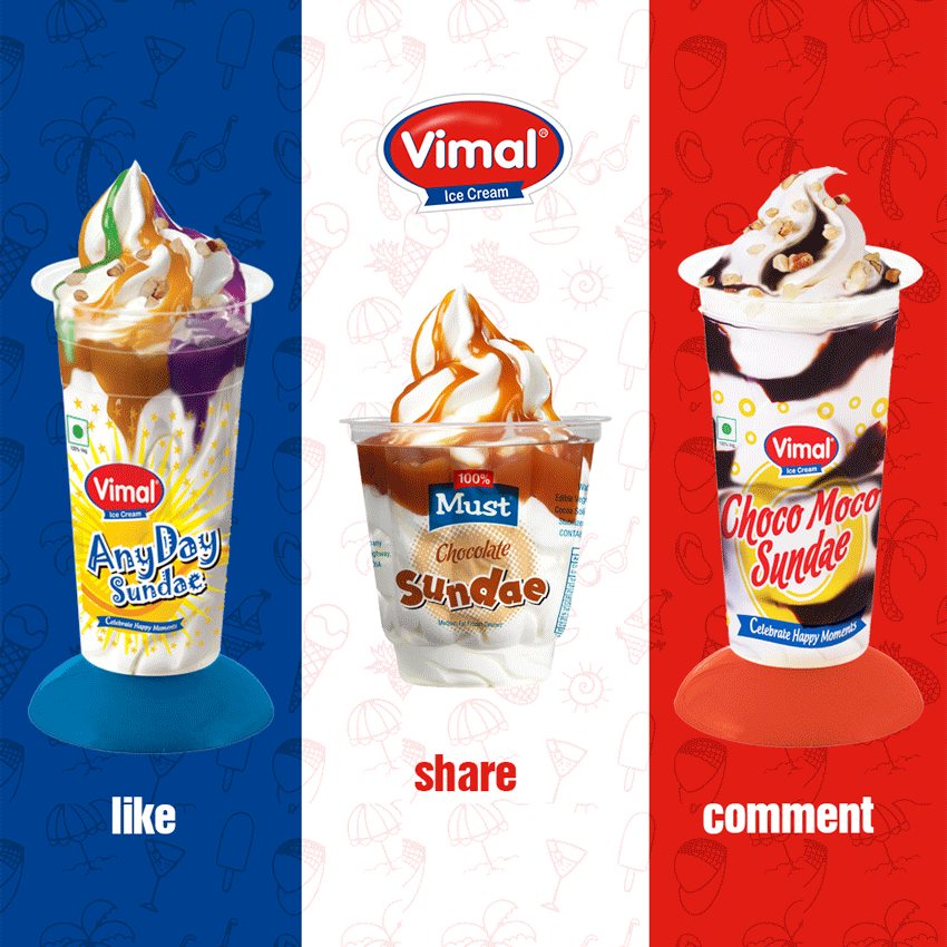 What is your choice for this weekend! ;) <3

#Sundae #IceCreamLovers #Vimal #ICecream #Ahmedabad