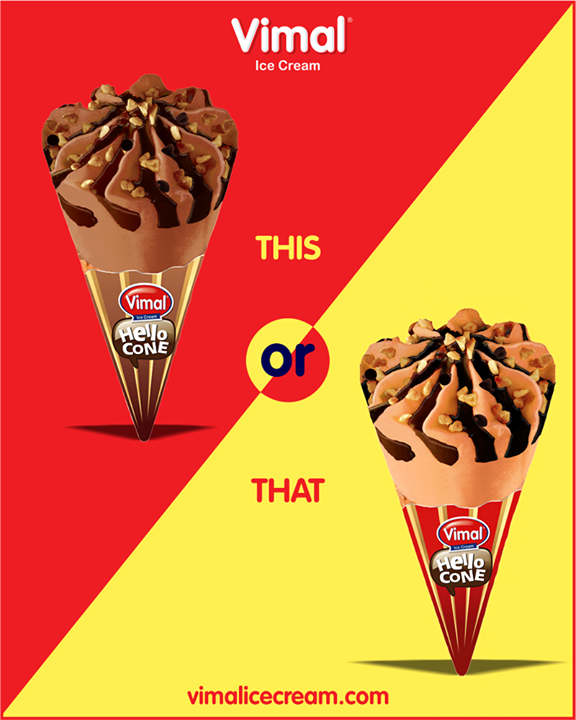 #ButterScotch or #Chocolate Cone, which one will you try tonight?

#ConeLovers #Vimal #IceCream #VimalIceCream #Ahmedabad