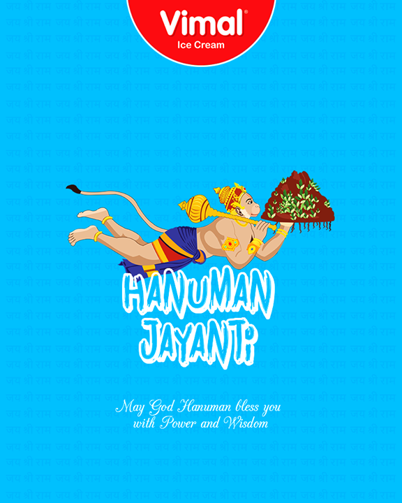 Here's sending you warm wishes on Hanuman Jayanti! 

#HappyHanumanJayanti #FestiveWishes #HanumanJayanti #Vimal #IceCream #VimalIceCream #Ahmedabad