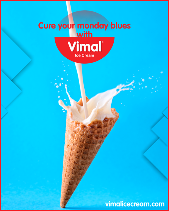 Delight yourself with Vimal Ice Cream to cure your Monday blues. 

 #SummerTime #IcecreamTime #MeltSummer #IceCreamLovers #FrostyLips #Vimal #IceCream #VimalIceCream #Ahmedabad