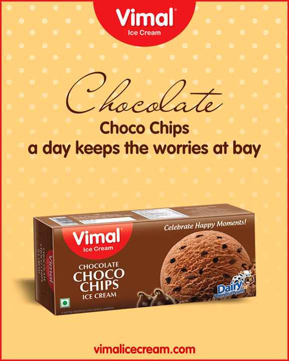 Keep all your worries at bay by relishing our mouth-watering Chocolate Choco Chips Ice-cream!  

#VimalIceCream #Icecream #IcecreamLovers #LoveForIcecream #IcecreamIsBae #Ahmedabad #Gujarat #India
