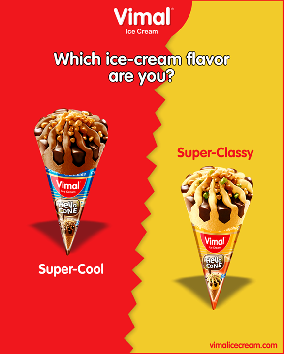 Which ice-cream flavor are you?

#Happiness #LoveForIcecream #IcecreamTime #IceCreamLovers #FrostyLips #Vimal #IceCream #VimalIceCream #Ahmedabad