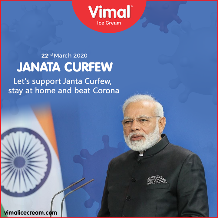 Let's support Janta Curfew, stay at home and beat corona.

#IndiaFightsCorona #JantaCurfew #JantaCurfew2020 #Coronavirus #IcecreamTime #IceCreamLovers #FrostyLips #Vimal #IceCream #VimalIceCream #Ahmedabad