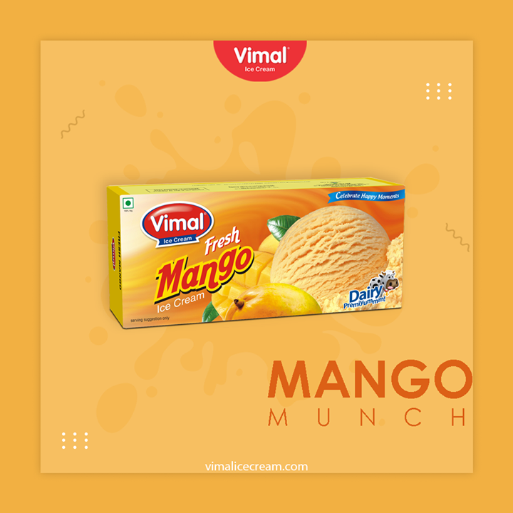 Relish the sweet tastes of mango now in a form of our Fresh Mango ice cream only from Vimal Ice Cream

#IcecreamTime #IceCreamLovers #FrostyLips #Vimal #IceCream #VimalIceCream #Ahmedabad