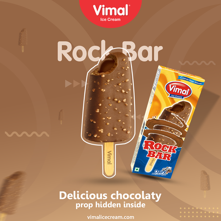 Rock bar
Delicious chocolaty prop, hidden inside to give you the best chocolaty experience.

#VimalIceCream #IceCreamLovers #FrostyLips #Vimal #IceCream #Ahmedabad