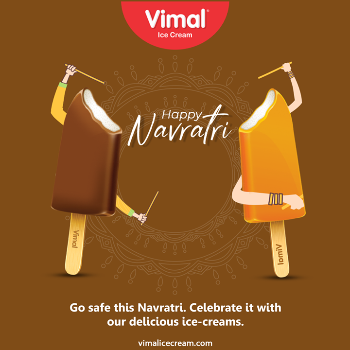 Go safe this Navratri. Celebrate this Navratri with our delicious ice-creams.

#VimalIceCream #IceCreamLovers #Vimal #IceCream #Ahmedabad #HappyNavratri #Navratri #Navratri2020 #IndianFestivals #Dandiya #Garba