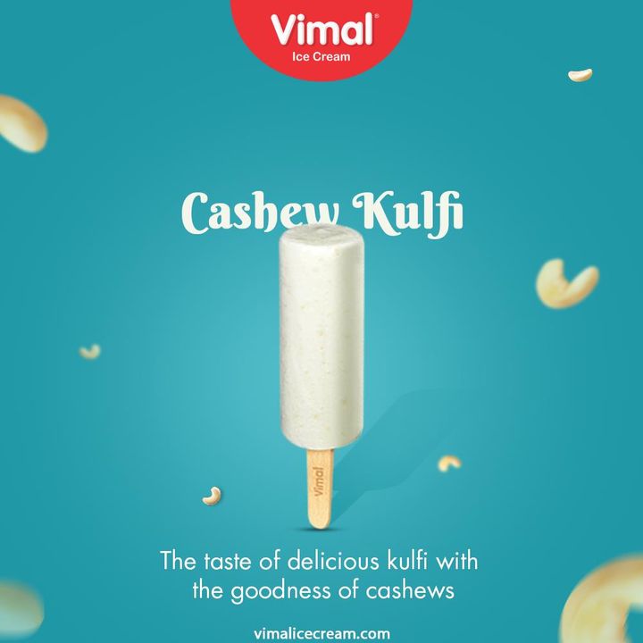 Cashew Kulfi by Vimal Ice-creams is the sweet delicious kulfi with the goodness of cashews that will satisfy all your ice cream cravings.

#VimalIceCream #IceCreamLovers #ChocolateCone #Cone #Vimal #IceCream #Ahmedabad