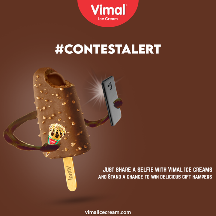 #ContestAlert
Get ready to drool with the sweetness of delicious Vimal Ice Creams

Just share a selfie with Vimal Ice creams.
Tag @VimalIceCreams and
Stand a chance to win delicious gift hampers.

#ContestAlert #VimalIceCream #IceCreamLovers #Vimal #IceCream #Ahmedabad