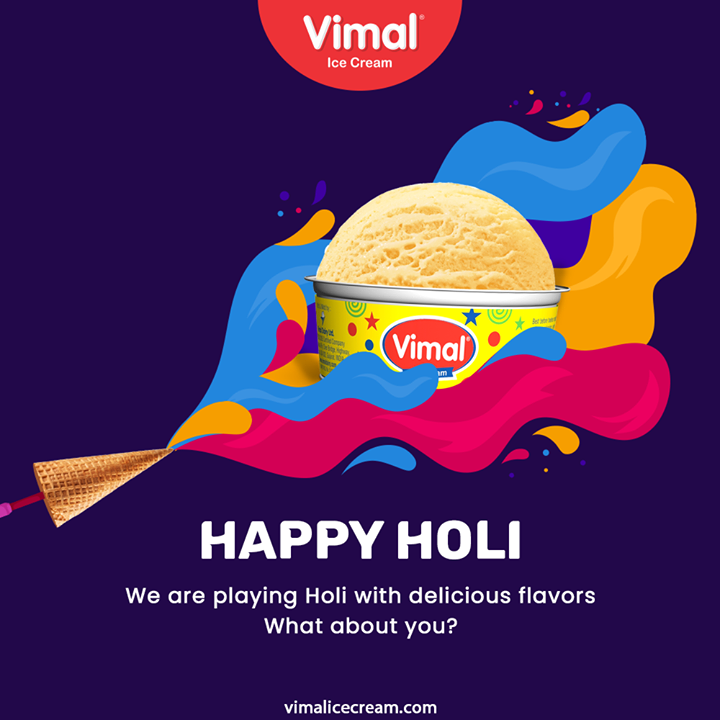 Vimal Ice Cream,  Holi, HappyHoli, Holi2021, Colours, FestivalOfColours, HoliHai, Festival, IndianFestival, VimalIceCream, IceCreamLovers, Vimal, IceCream, Ahmedabad
