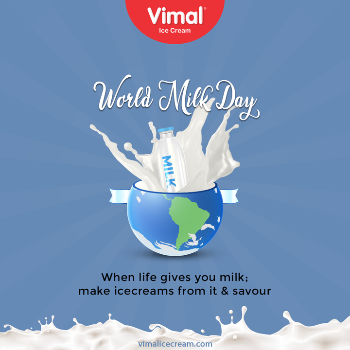 When life gives you milk; make icecreams from it & savour

#WorldMilkDay #WorldMilkDay2021 #MilkDay #VimalIceCream #IceCreamLovers #Vimal #IceCream #Ahmedabad