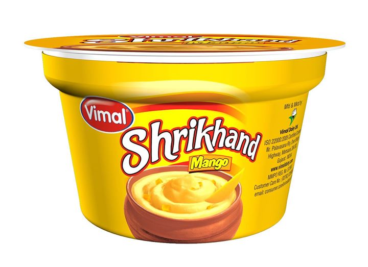 How are you planning to celebrate Friday evening? Bring in Vimal's Mango Shrikhand & share the Happiness..