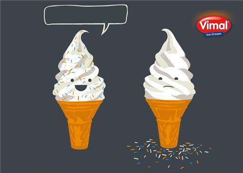 What does 1 Ice-cream tell the other?