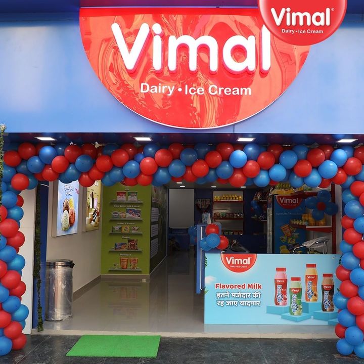 Vimal Dairy & Ice creams marks the begining of a new era, We produly present to you our first of many upcoming dairy parlour at Ramdevnagar, Ahmedabad. Your new one stop shop for milk to ghee, Ice creams to Namkeen, we have it all. DM us for Franchise inquiries.
.
.
.
.
#Vimal #VimalDairy #VimalIcecream #IceCreamLovers #NewOpening #GrandLaunch #inauguration #flavouredmilk #ghee #Dairy #IceCream #prahladnagar #Ahmedabad