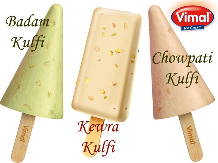 Vimal Ice Cream,  October, Creamy, Kulfi!, Icecream, VimalIceCreams