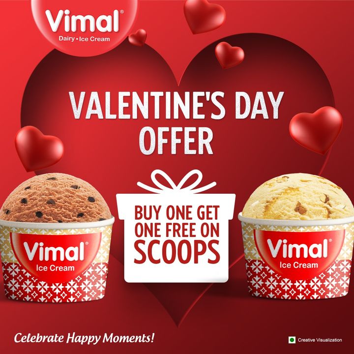 Love is in the ice creams and so here are some amazing offers to make your day of love better.
.
.
.
#VimalIceCreams #VimalDairy #foodstagram #icecreamlover #icecreamcake #icecreamcone #foodlover #icecream #dessert #food #foodie #chocolate #yummy #instafood #BallCone #Celebratehappymoments #icecreamCone #icecreamaddict #Icecreamlover #Icecreamoffer #Icecreamscoop #valentinedayoffer #valentinespecial