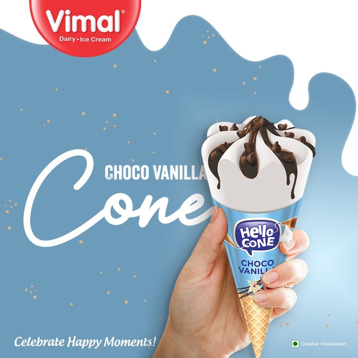 The cone heaven is here with choco vanilla cone.
.
.
.
#VimalIceCreams #VimalDairy #foodstagram #icecreamlover #icecreamcake #icecreamaddiction #foodlover #icecream #dessert #food #foodie #kesarpistaCone #yummy #instafood #Cake #Celebratehappymoments #icecreamCone #icecreamaddict #Icecreamlover #HelloCone #VanillaCone