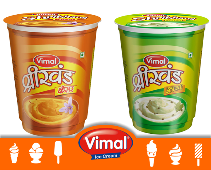 Vimal Ice Cream,  weekend, shrikhand, puri, family!