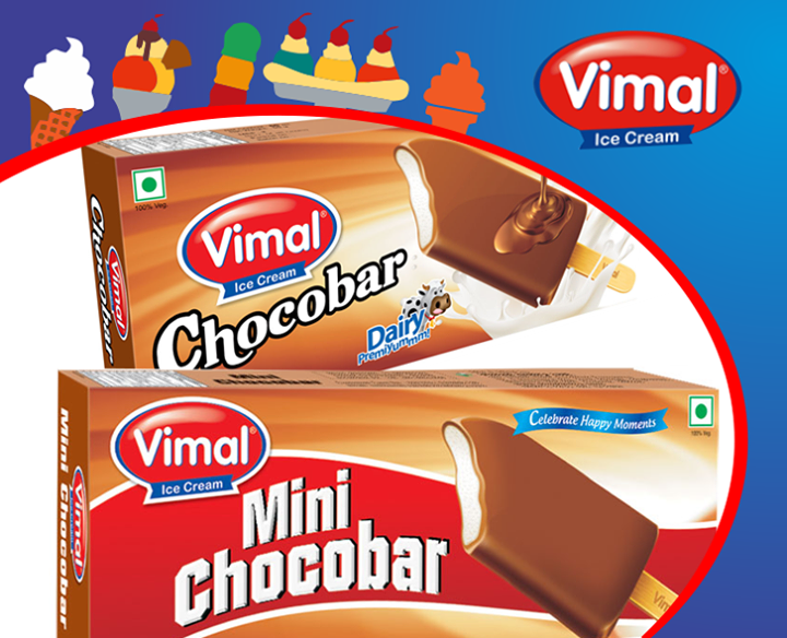 For those small #chocolaty moments, the #MiniChocobar from #VimalIcecreams!