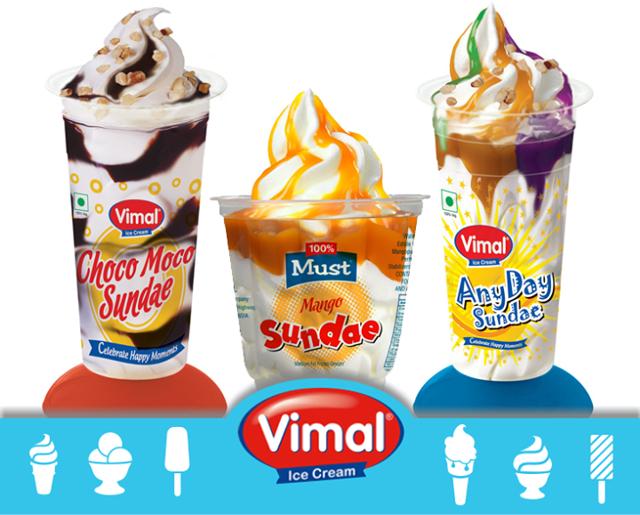 Your lovely #Sundae in the flavorful options! 

#IceCream #VimalIceCream #IceCreamLovers