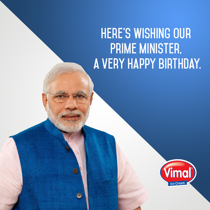 Here's wishing a Very Happy Birthday to the Prime Minister of India, Shri Narendra Modi !