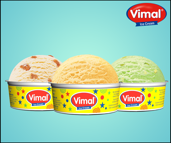 Vimal Ice Cream, A Range of all kinds of Ice creams in Cups, Cones, Candies, Juices, Party Packs, Roll Cuts, Cassattas, Bulk Packs with a wide range of Flavors.