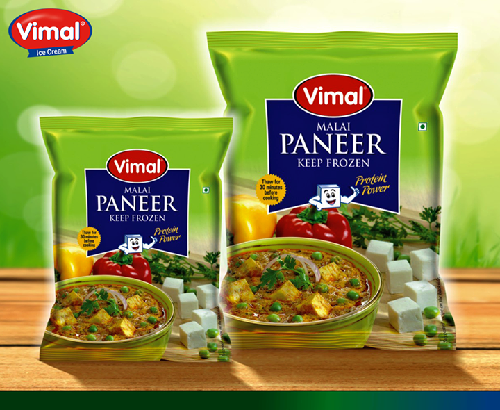 Enjoy your dinner with #Vimal Paneer. Happy chunks of joy!