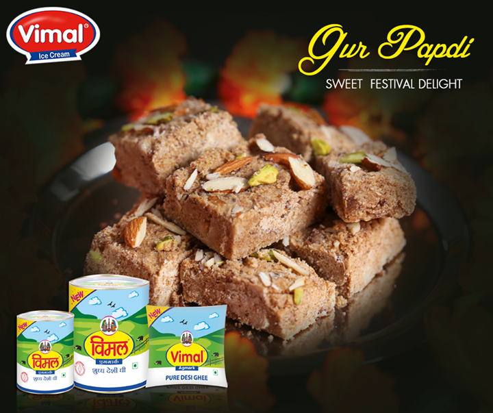 Add traditional rich flavor to you sweets making’em with pure Vimal Ghee.

#VimalGhee #Sweets #VimalIcecream #Ahmedabad