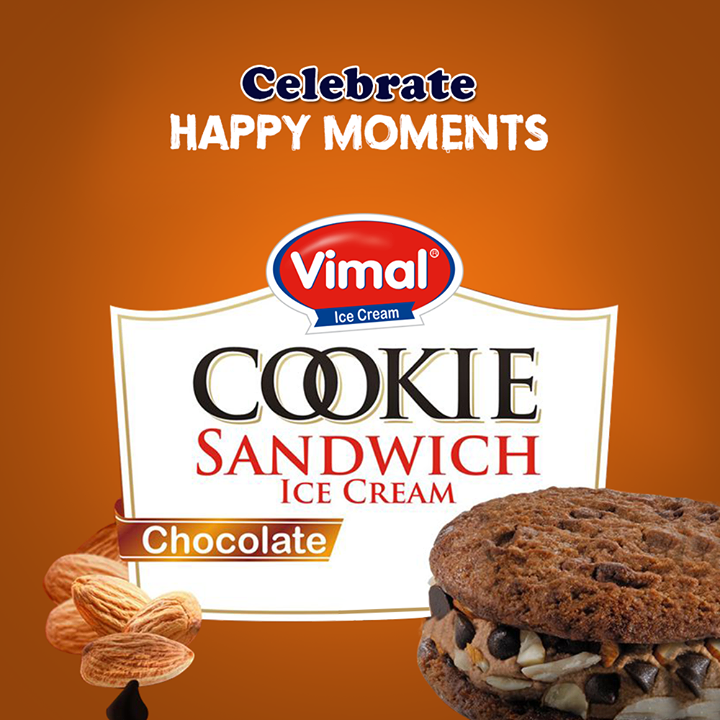 Vimal Ice Cream,  deserves, goodness., IcecreamLovers, Cookie, CookieSandwich, VimalIcecream, Ahmedabad
