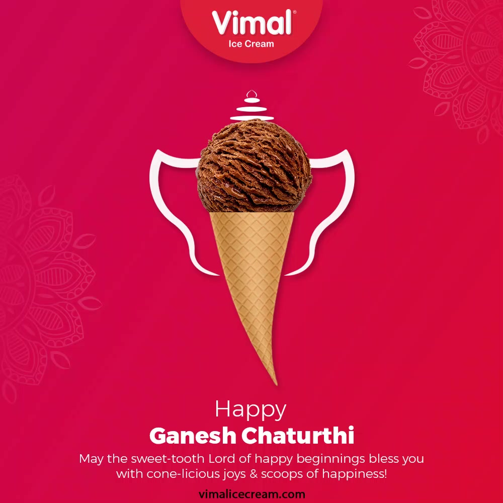 May the sweet-tooth Lord of happy beginnings bless you with cone-licious joys & scoops of happiness!

#GaneshChaturthi #HappyGaneshChaturthi #GaneshChaturthi2021 #LordGanesha  #IndianFestival #VimalIceCream #IceCreamLovers #Vimal #IceCream #Ahmedabad