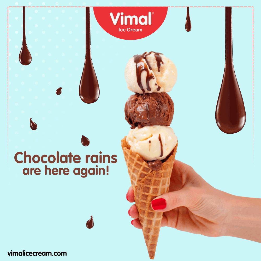 BREAKING NEWS! 

The town has just received the blasting chocolate rain, hope you all have topped your ice-cream with cream & chocolate! 

#Rains #Happiness #LoveForIcecream #IcecreamTime #IceCreamLovers #FrostyLips #Vimal #IceCream #VimalIceCream #Ahmedabad