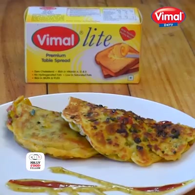 A very healthy and useful recipe, veg butter chilla.

#ButterLovers #VimalLite #VimalDairy #Food #Foodies