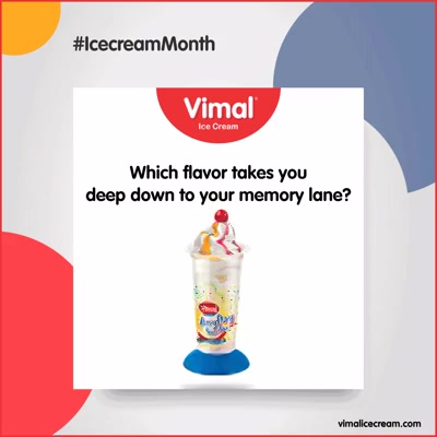 Which flavor takes you deep down to your memory lane?
Take a screenshot & send it to us in the comment section. 

#IcecreamMonthMadness #IcecreamMonth #Happiness #LoveForIcecream #IcecreamTime #IceCreamLovers #FrostyLips #Vimal #IceCream #VimalIceCream #Ahmedabad #Gujarat #India