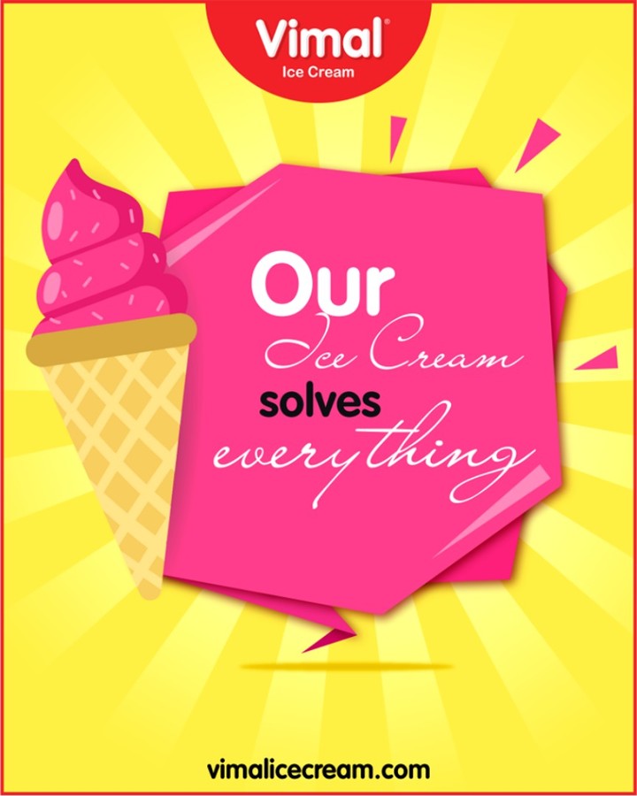Our tasty Ice Cream has the unique power of solving everything! 
#VimalIceCream #IceCreamLove #LoveForIcecream #IcecreamIsBae #Ahmedabad #Gujarat #India