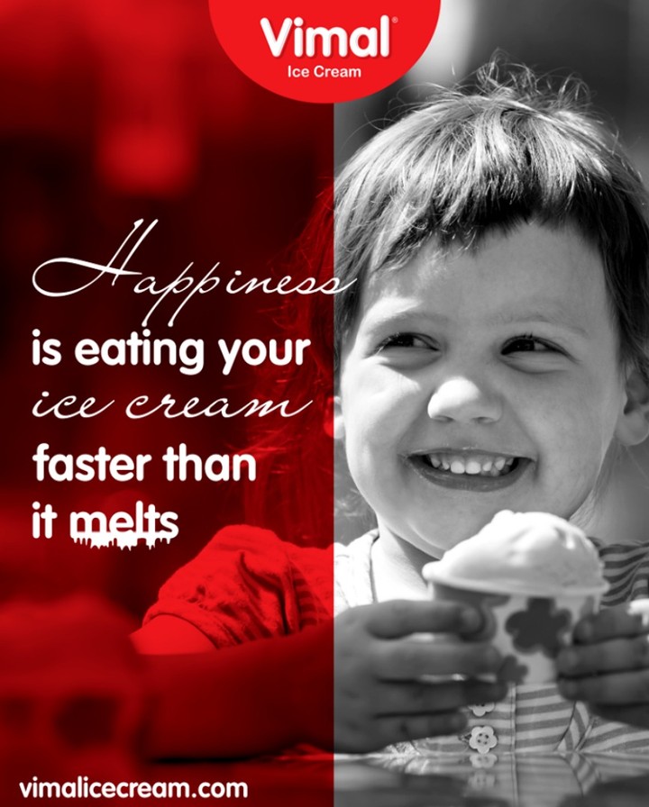 Happiness is eating your ice cream faster than it melts! Don't you agree? ;) #VimalIceCream #IceCreamLove #LoveForIcecream #IcecreamIsBae #Ahmedabad #Gujarat #India
