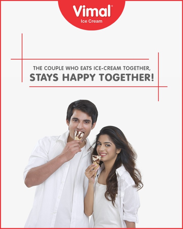 Want to know the secret behind a happy married life? Eat our Ice-Cream daily & celebrate each moment jovially! 
#Celebrations #Icecream #IcecreamLovers #LoveForIcecream #IcecreamIsBae #Ahmedabad #Gujarat #India #VimalIceCream