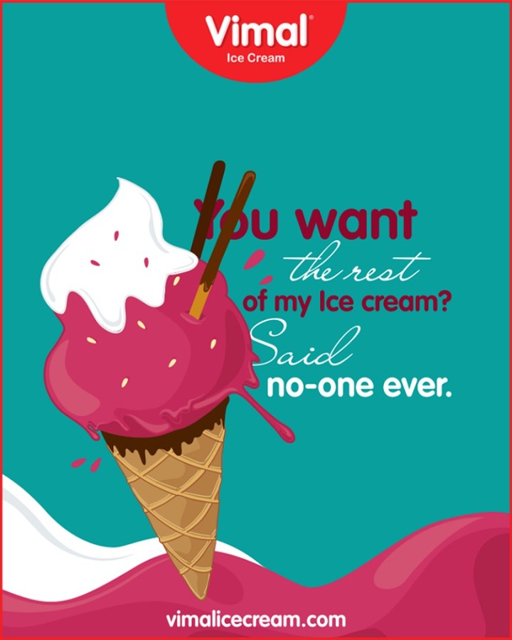ટેગ કરો that friend of yours who never shares Ice-cream with you! 
#ટેગકરો #VimalIceCream #IceCreamLove #LoveForIcecream #IcecreamIsBae #Ahmedabad #Gujarat #India