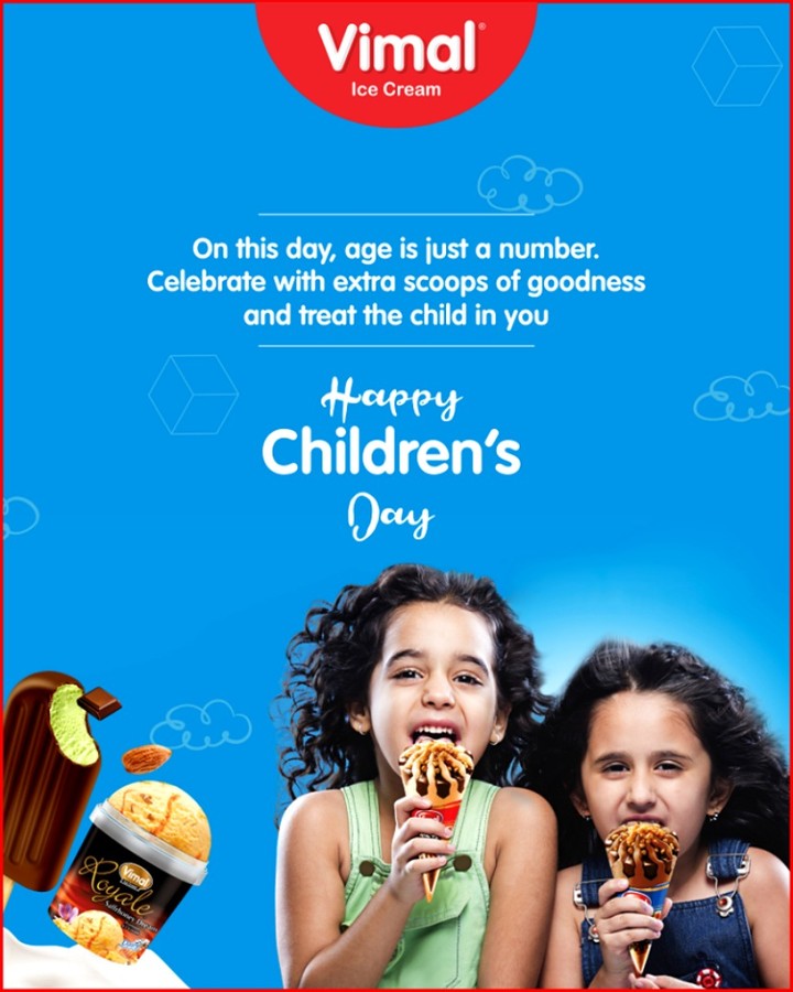 On this day, age is just a number. Celebrate with extra scoops of goodness and treat the child in you.

#HappyChildrensDay #ChildrensDay #14Nov #Vimal #IceCream #VimalIceCream #Ahmedabad