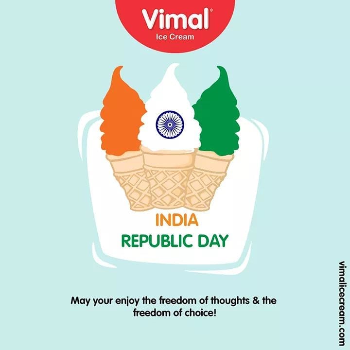 Vimal Ice Cream,  HappyRepublicDay, RepublicDay, 26thJanuary, IndianRepublicDay, ProudToBeIndian, VimalIceCream, Icecreamisbae, Happiness, LoveForIcecream, IcecreamTime, IceCreamLovers, FrostyLips, Vimal, IceCream, Ahmedabad