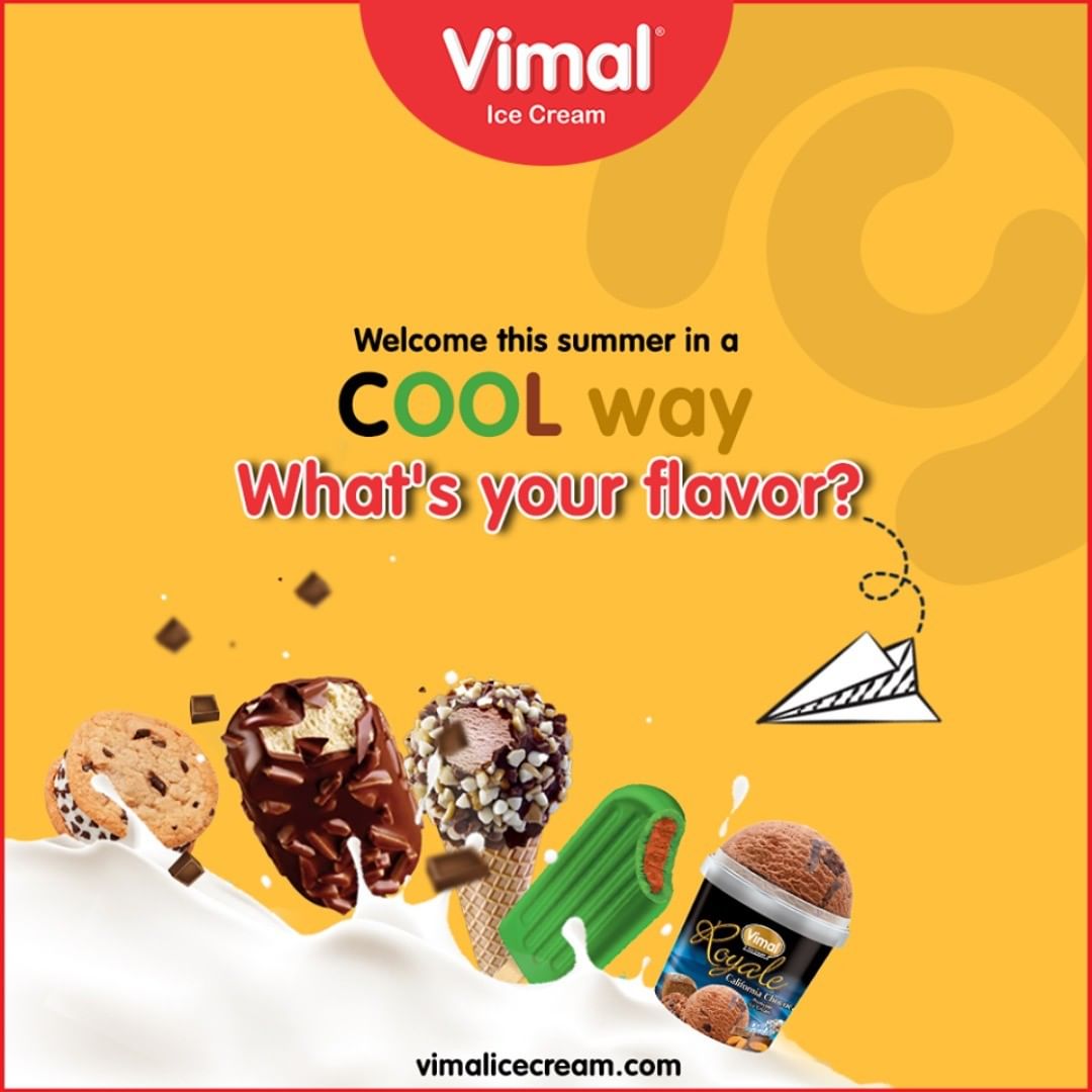 Welcome this summer in a COOL way with our flavorful Ice-creams!! #Happiness #LoveForIcecream #IcecreamTime #IceCreamLovers #FrostyLips #Vimal #IceCream #VimalIceCream #Ahmedabad