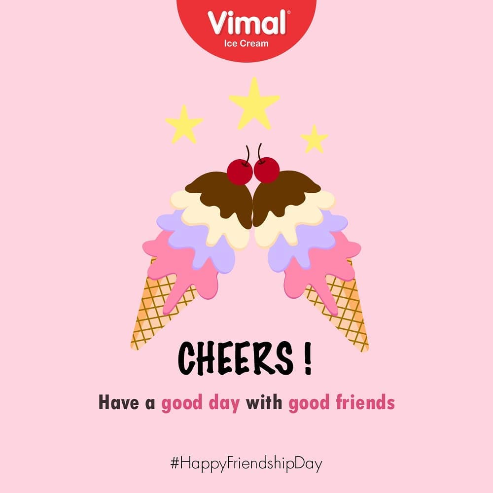 Have a good day with good friends.

#FriendshipDay #FriendshipDay2020 #HappyFriendshipDay #Friends 
#IcecreamTime #IceCreamLovers #FrostyLips #Vimal #IceCream #VimalIceCream #Ahmedabad