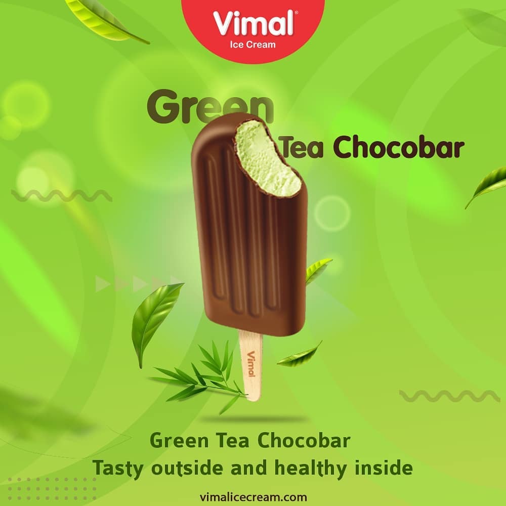 Green Tea Chocobar

Healthy green tea extracts draped in Dark and chocolatey crunch outside. Have it now.

#VimalIceCream #IceCreamLovers #FrostyLips #Vimal #IceCream #Ahmedabad