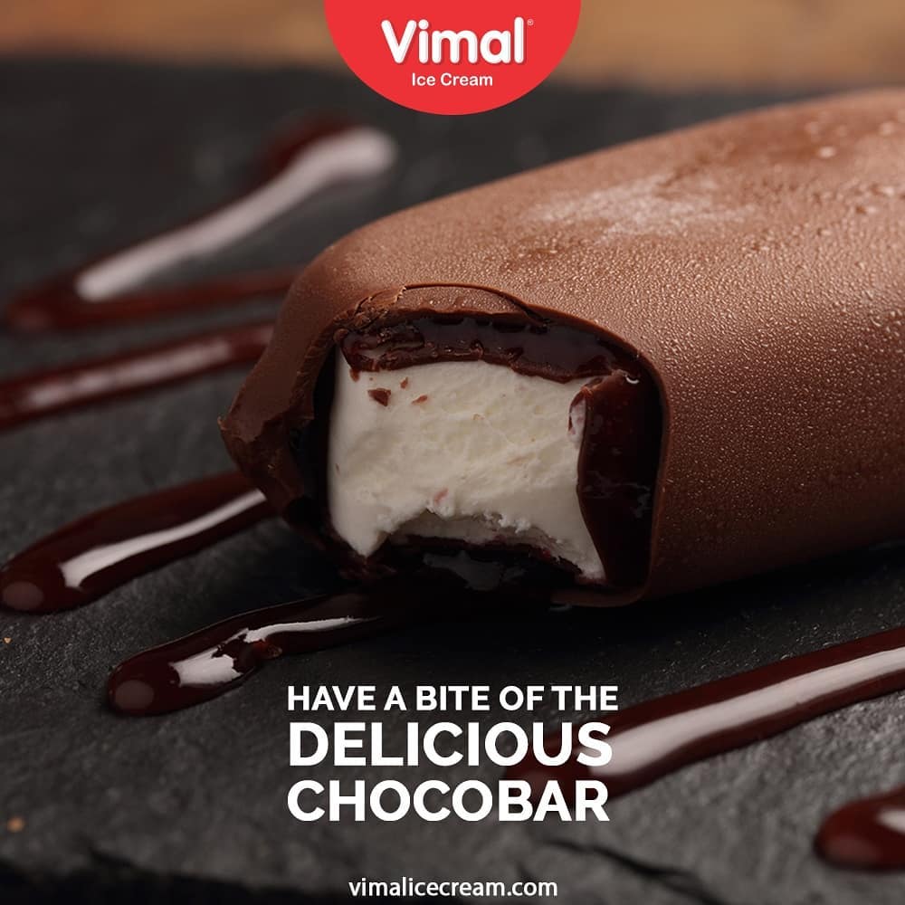 Looking for a delicious dose of chocolaty sweetness?
Have a bite of the delicious Chocobar by Vimal Ice-Cream.

#VimalIceCream #IceCreamLovers #Vimal #IceCream #Ahmedabad