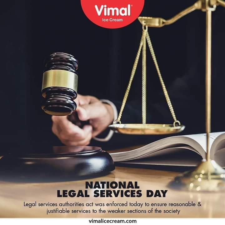 Legal services authorities act was enforced today to ensure reasonable & justifiable services to the weaker sections of the society.

#NationalLegalServiceDay #NationalLegalServiceDay2020 #NLSD #VimalIceCream #IceCreamLovers #Vimal #IceCream #Ahmedabad