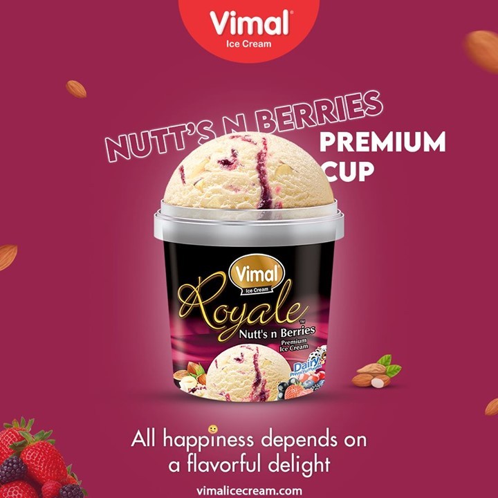 All happiness depends on a flavorful delight. Savor the crunchy and sweet Nutts N Berries Premium Cup by Vimal Ice Cream Today.

#VimalIceCream #IceCreamLovers #Vimal #IceCream #Ahmedabad