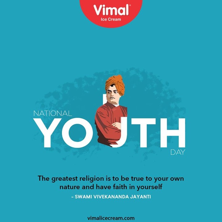 Let's celebrate the true spirit of a great leader this National Youth Day. 

#nationalyouthday #nationalyouthday2021 #youthday #swamivivekanandaji #VimalIceCream #IceCreamLovers #Vimal #IceCream #Ahmedabad