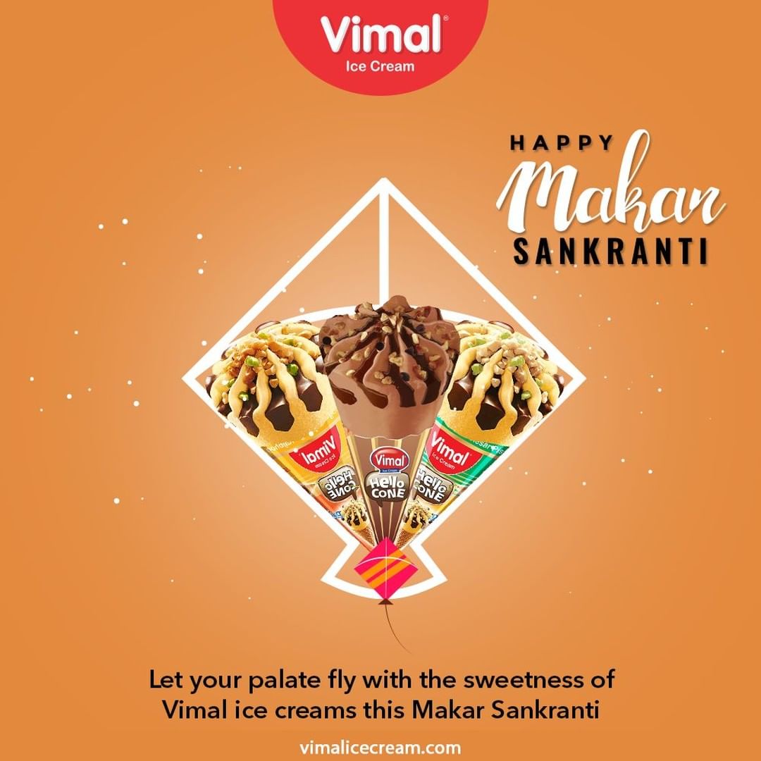 Let your palate fly with the sweeetness of Vimal IceCream this Makar Sankranti

#HappyMakarSankranti #Uttarayan #Uttarayan2021 #KiteFestival #KiteFlying #Kites #Patang #Celebration #Love #Happy #Cheers #Joy #VimalIceCream #IceCreamLovers #Vimal #IceCream #Ahmedabad