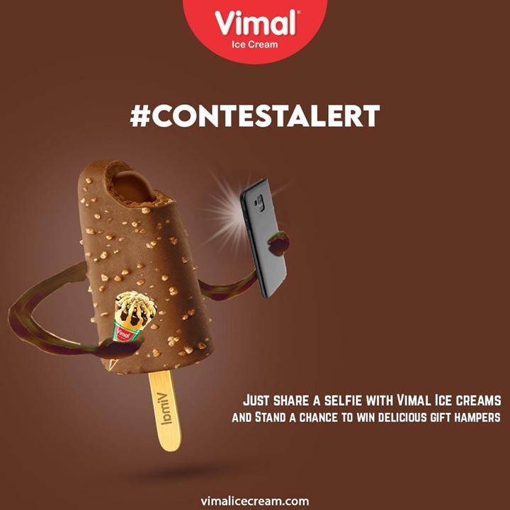 #ContestAlert
Get ready to drool with the sweetness of delicious Vimal Ice Creams

Just share a selfie with Vimal Ice creams.
Tag @vimal_dairy_icecream and
Stand a chance to win delicious gift hampers.

#ContestAlert #VimalIceCream #IceCreamLovers #Vimal #IceCream #Ahmedabad