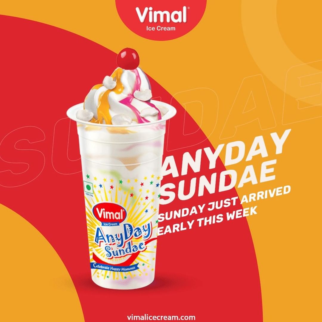 Your favorite Sundae just arrived early this week. Savor the sweetness of amazing sundaes only by your favorite Vimal Ice-Creams.

#VimalPastries #VimalIceCream #IceCreamLovers #Vimal #IceCream #Ahmedabad