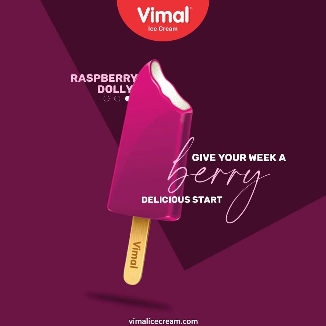 Give your week a berry delicious start with a  Raspberry Dolly by your favorite Vimal Ice Creams.

#VimalIceCream #IceCreamLovers #Vimal #IceCream #Ahmedabad