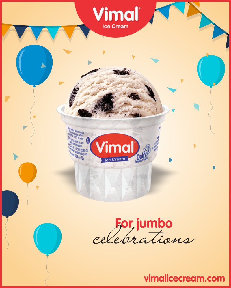 Jumbo cup from Vimal Ice Cream for every jumbo celebration.

#JumboCup #Monsoon #IcecreamTime #IceCreamLovers #FrostyLips #Vimal #IceCream #VimalIceCream #Ahmedabad https://t.co/ElwXw9AfkG